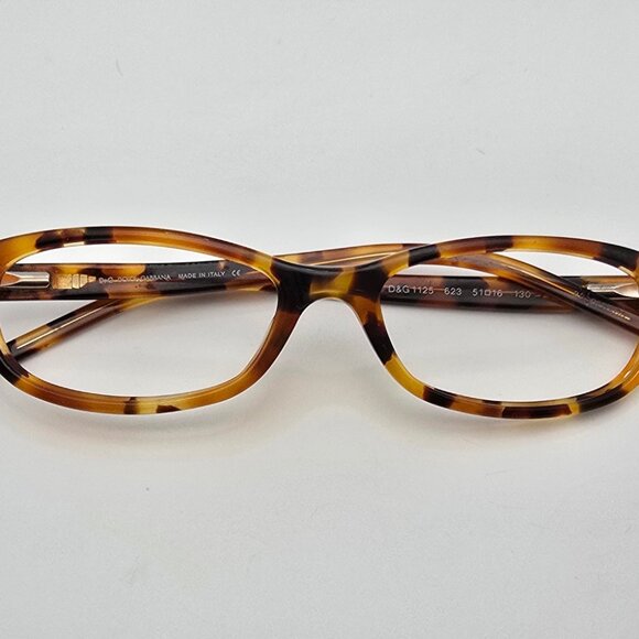 Dolce & Gabbana D&G1125 623 Yellow Tortoise Eyeglasses Frame w/ Flexhinge Italy - Picture 10 of 12